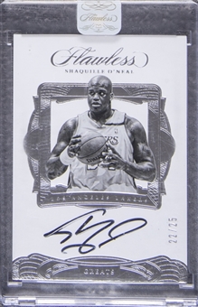 2016-17 Panini Flawless #G-SHQ Shaquille ONeal Autograph (#22/25) -  Panini Encased 